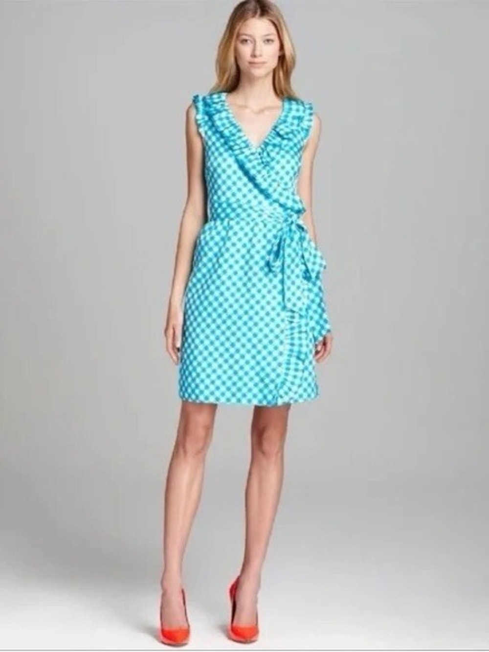 Kate Spade Aubrey Silk Gingham Dress